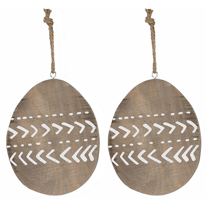 2er Set Deko Osterei Holz