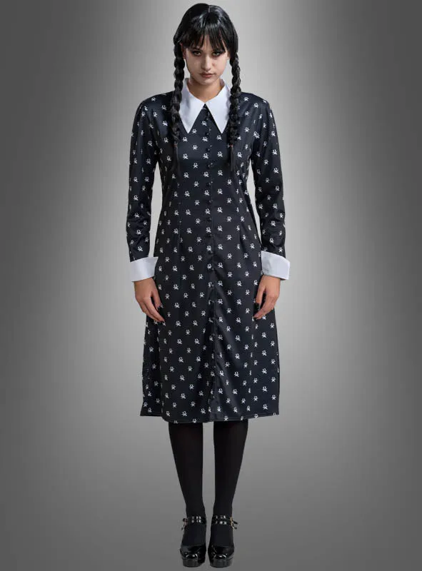 Wednesday Damen Kleid schwarz-weiß