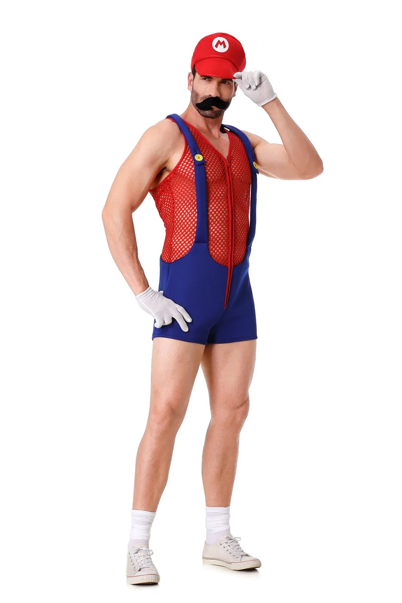 Super Mario Pride Kostuum Heren – Sexy Loodgieter Kostuum