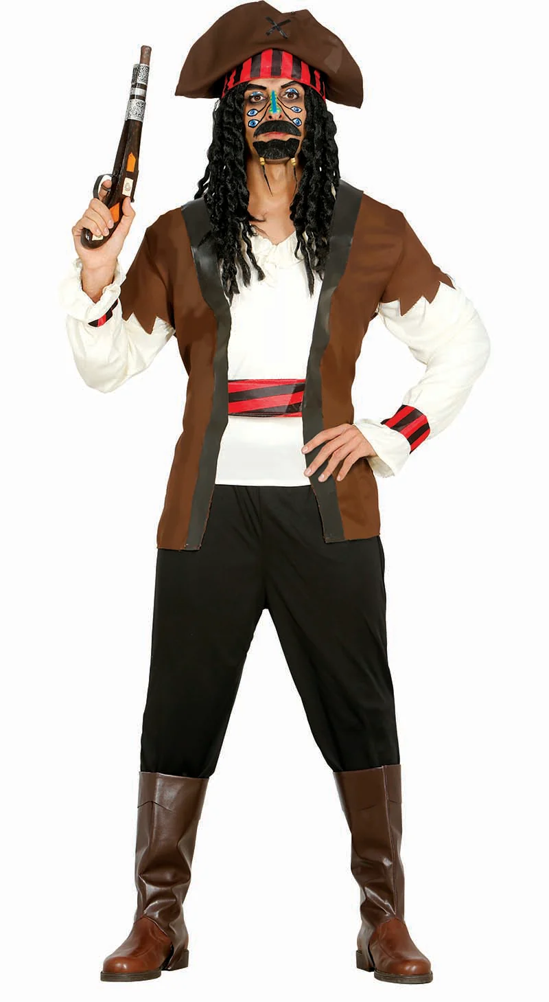 Piraten Kostuum Heren Bruin – Complete Piraat Outfit