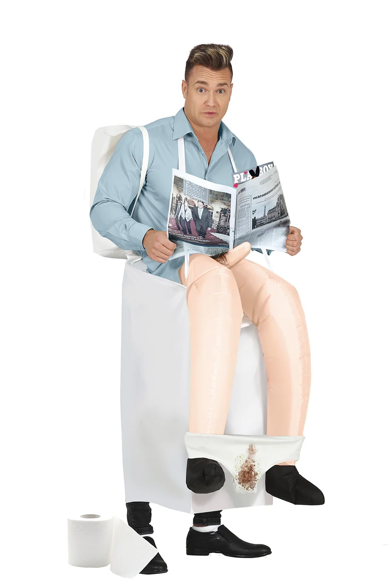 Toilet Kostuum Carry Me – Grappig Carnaval Kostuum - One Size