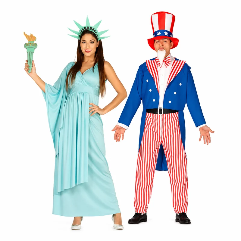 Uncle Sam & Vrijheidsbeeld Duo Kostuum