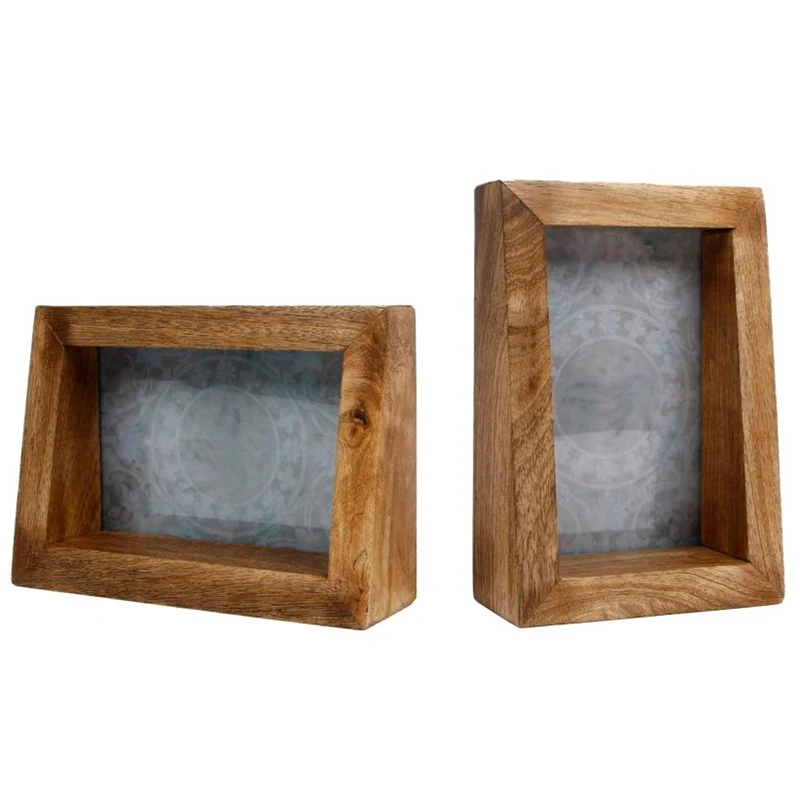 Bilderrahmen, Holz, Natur, 2-Set