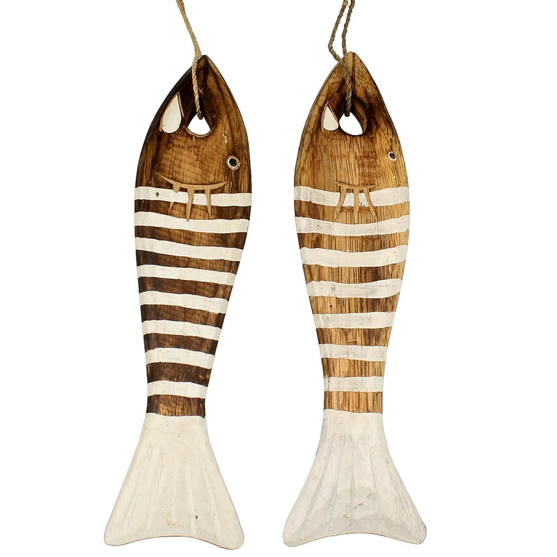 Holzfisch. 2er