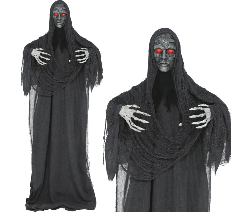 Halloween-Pop-Geisterfigur (weiblich) mit Licht, Sound und Bewegung, 1,75 m