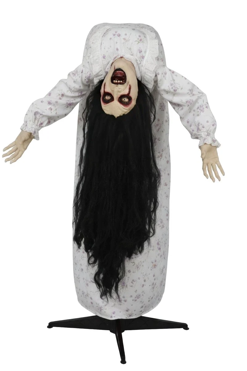 Halloween-Pop-Figur: Stehende Frau mit Licht, Sound und Bewegung, 1,35 m