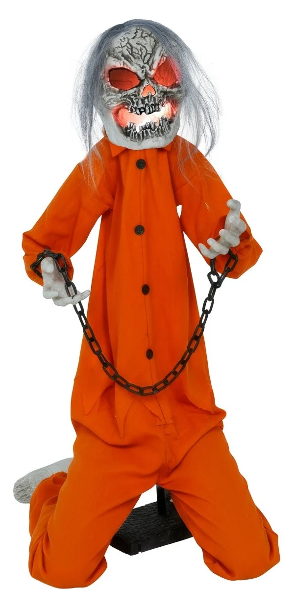 Halloween-Pop-Figur „Gefangener“ – Licht, Sound und Bewegung, 1,05 m