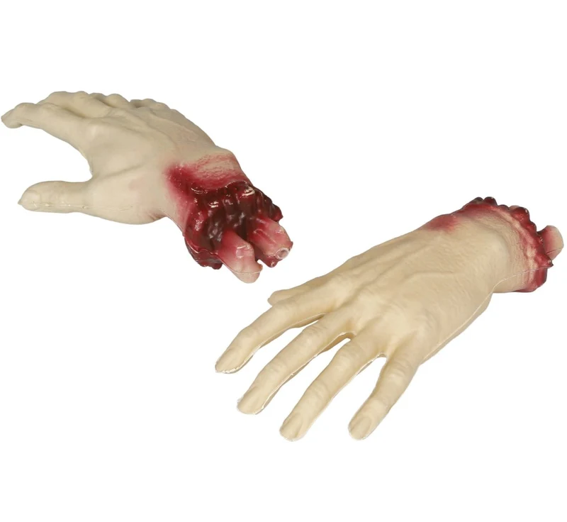 Halloween-Attrappe: Abgetrennte Hand, 22 cm
