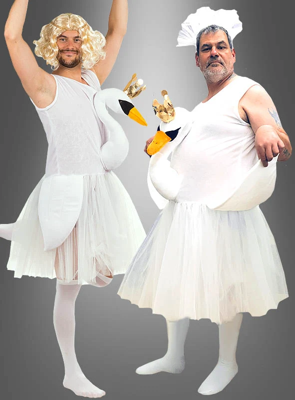 Schwan Kostüm mit Tutu für Männer