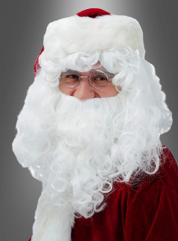 Weißer Bart und Perücke für Santa Claus
