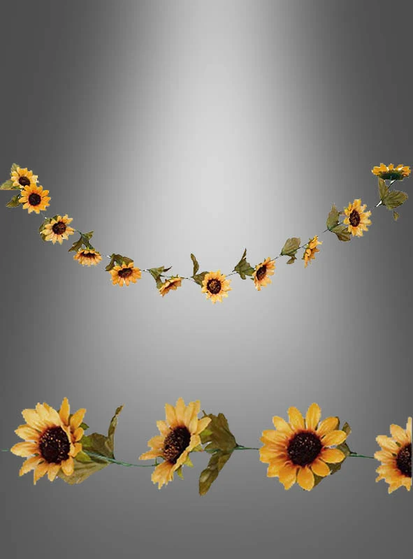 Deko Sonnenblumen Girlande 220cm