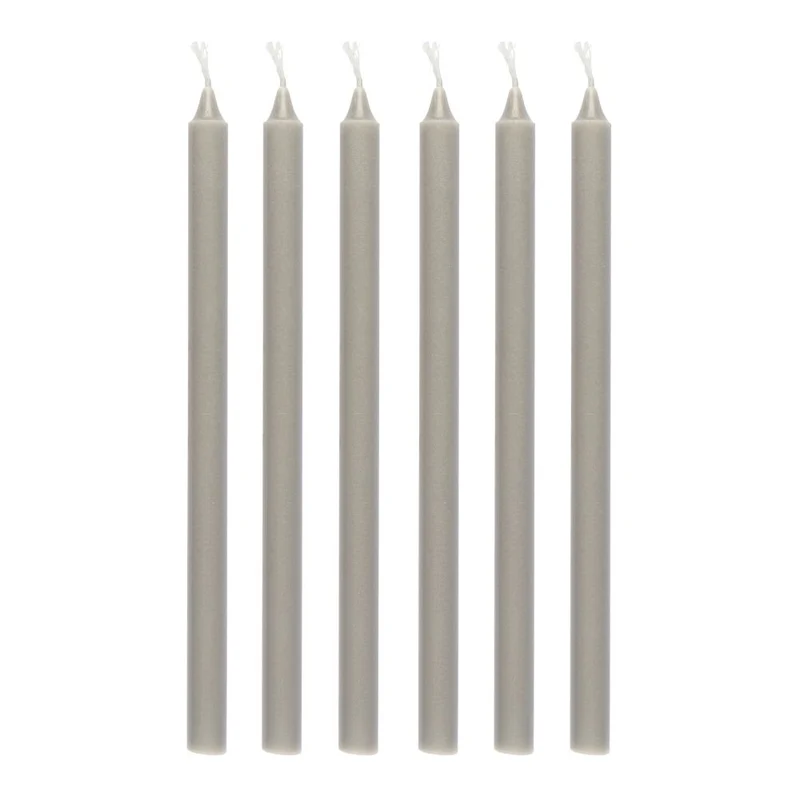 Ib Laursen Stabkerzen Hege schmal French Grey 6er-Set