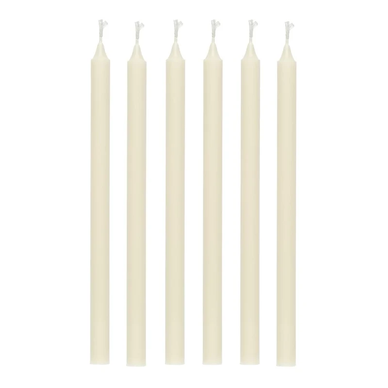 Ib Laursen Stabkerzen Hege schmal cremefarben 6er-Set