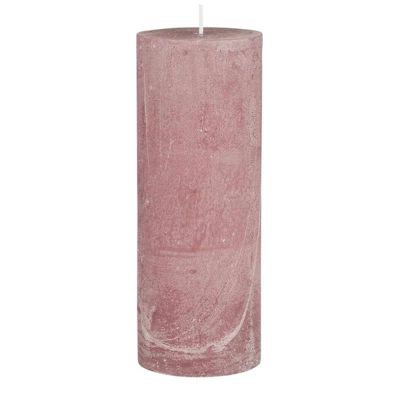 Ib Laursen Stumpenkerze rustikal malve 18 cm