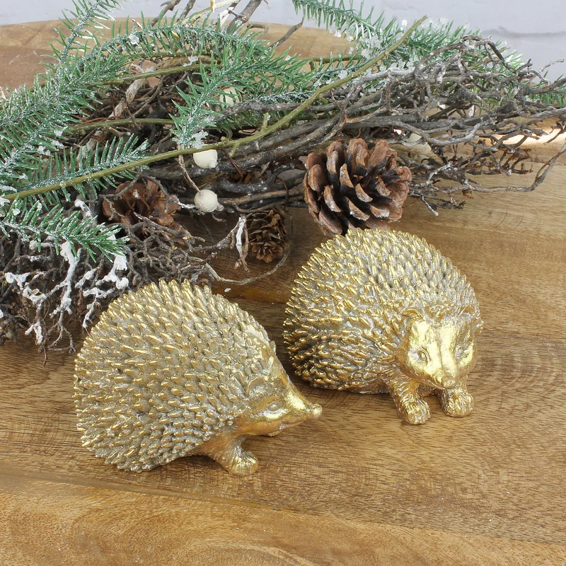 2er Set Dekoigel antikgold groß