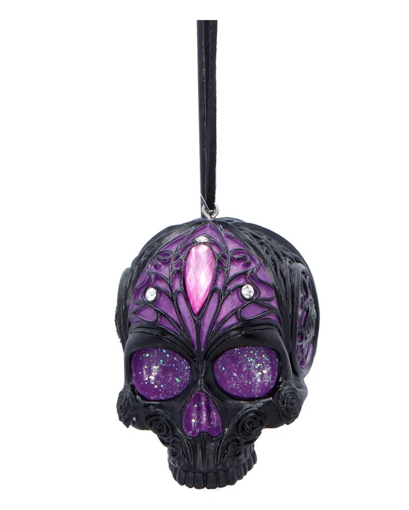 Jewelled Fate Totenkopf Hänge Ornament 6,5cm