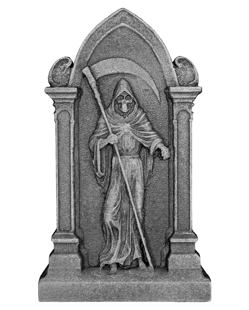 Halloween Grabstein mit Sensenmann 61cm