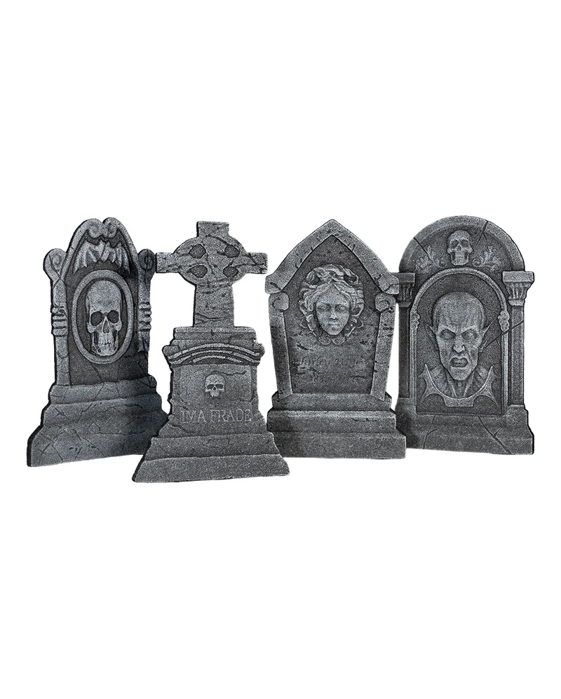 Ancient Halloween Deko Grabstein Set 4-teilig