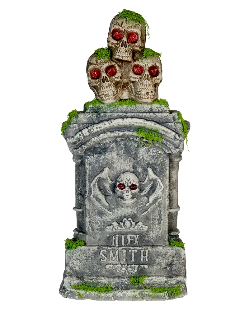 Grabmal mit Totenkopf Stapel 84cm