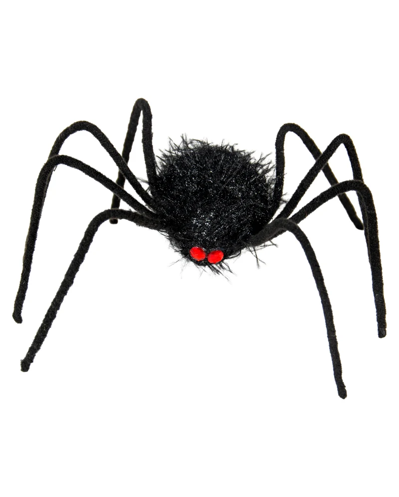 Schwarze Spinne mit strubbeligen Haaren Ø32cm