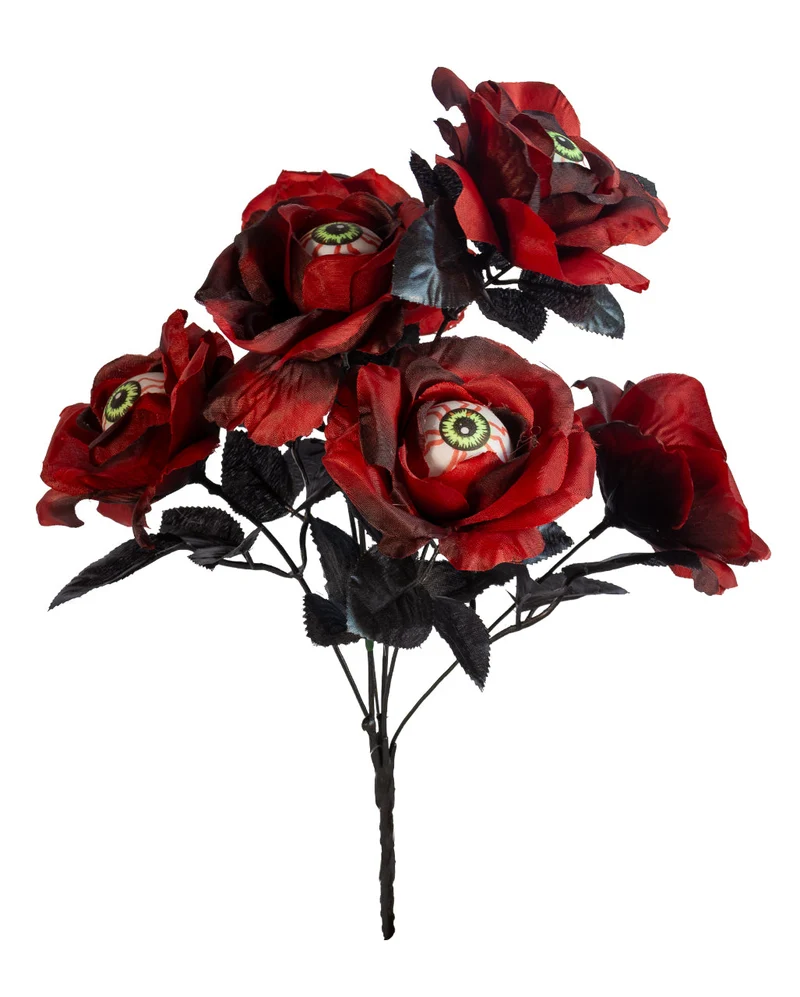 Roter Rosenstrauß mit Augen 35cm
