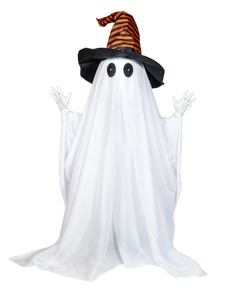 Frecher Halloween Geist mit Hexenhut Animatronic 80cm