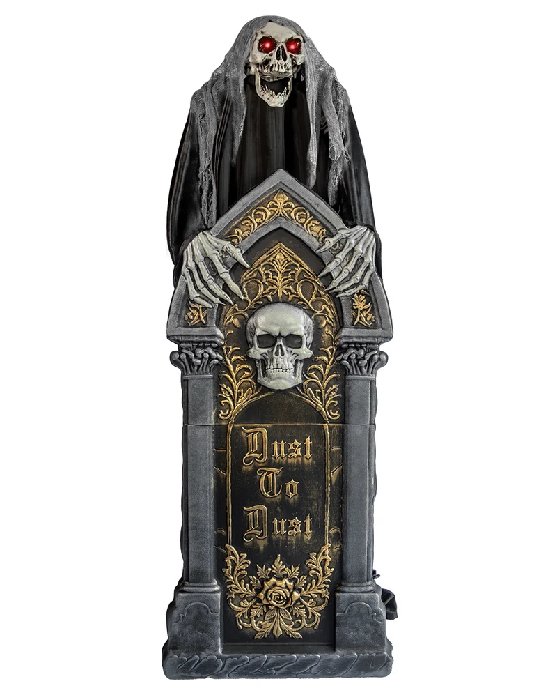 Hinter dem Grabstein Hervorhebender Fetzenreaper Animatronic 140cm