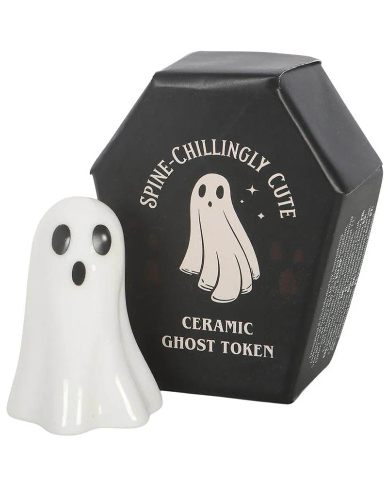 Mini-Keramik Geist im Sarg 6cm