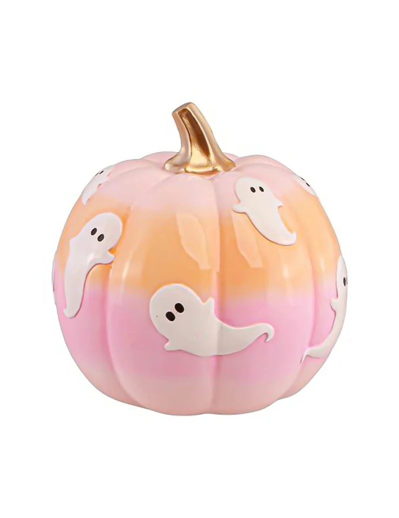 Halloween Deko-KÃ¼rbis Farbverlauf 14,8 cm mit Geistern