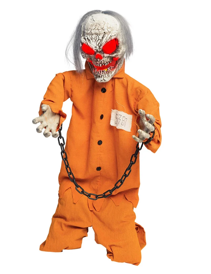 Halloween Deko-Figur Sträfling animiert 100 cm