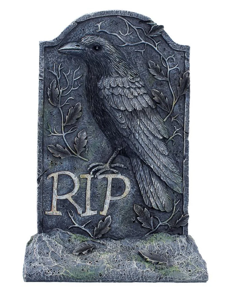 Raben Grabstein "The Last Perch" 25cm