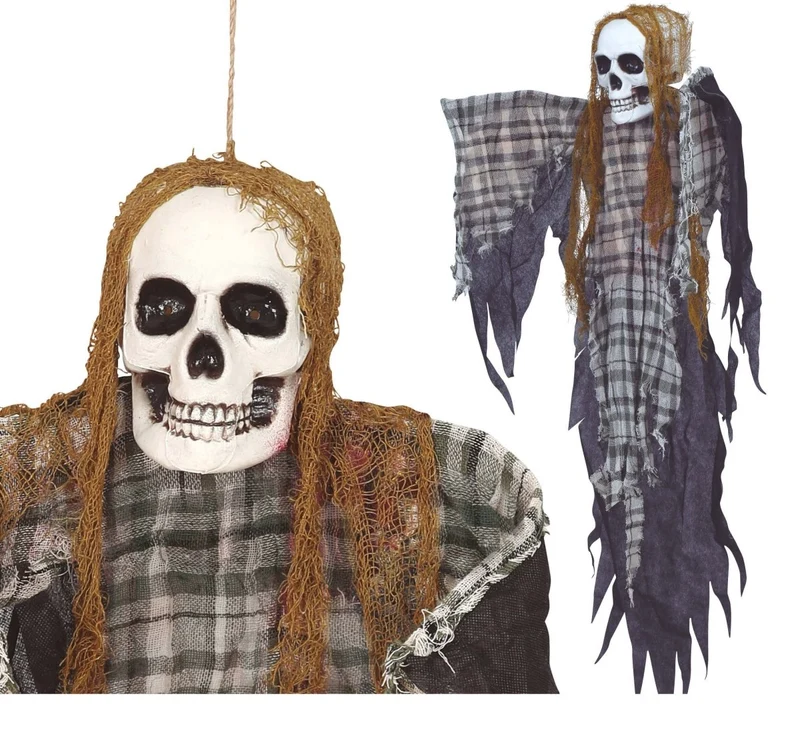 Halloween Puppe Skelett Kariert 1,2m