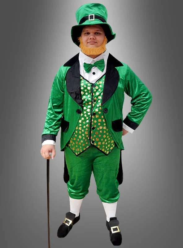 Irischer Kobold Kostüm Leprechaun grün