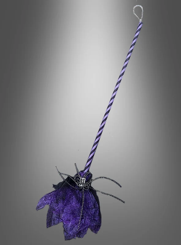 Hexenbesen schwarz-lila 100cm