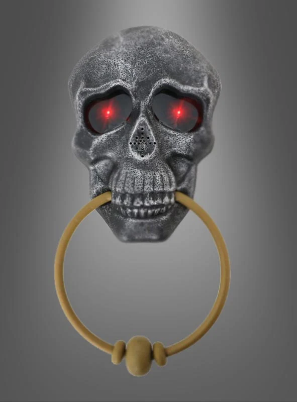 Totenkopf Türklopfer Klingel mit Licht und Sound