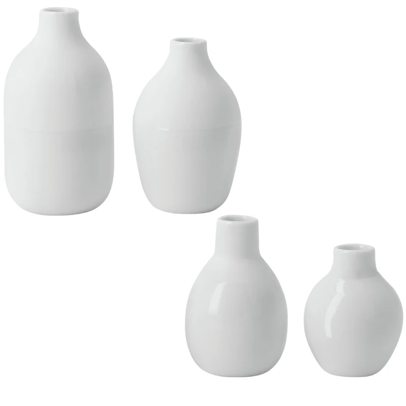 Räder Mini Flaschenvasen 4er-Set weiß