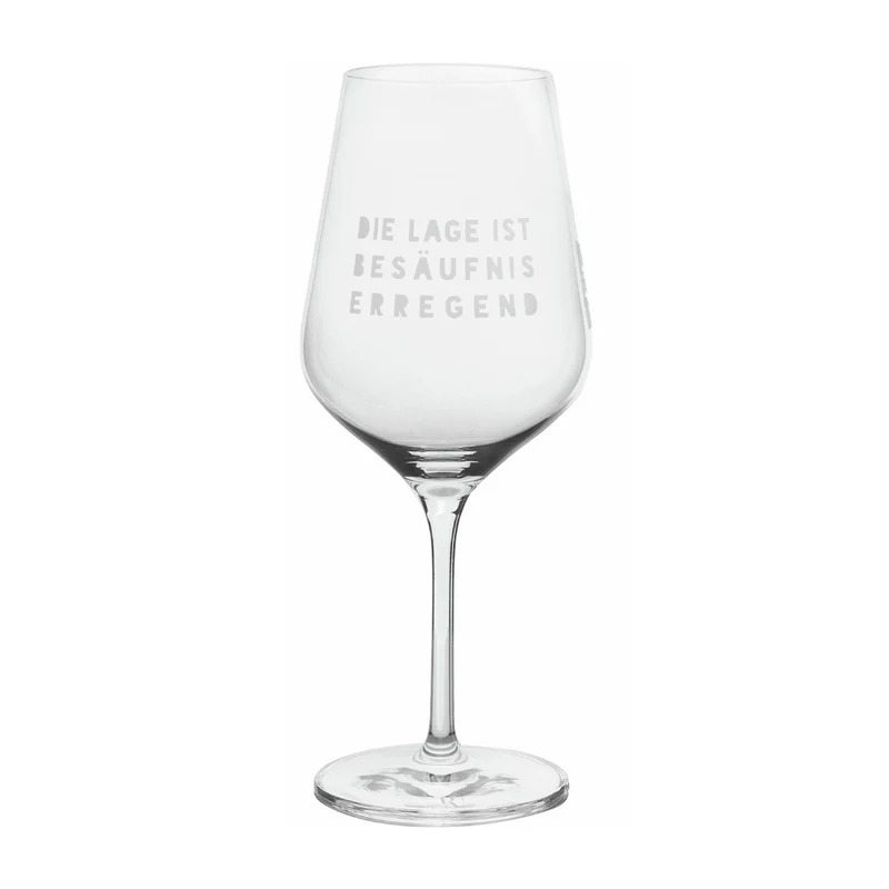 Räder Weinglas Die Lage ist besäufniserregend