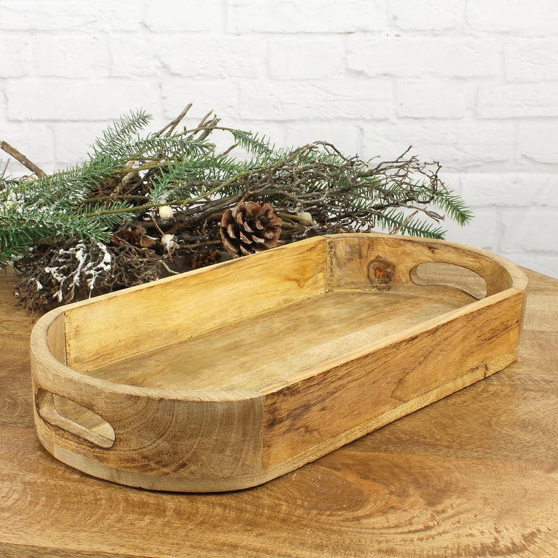 Servierbrett Mangoholz Oval