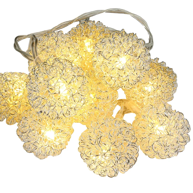 Lichterkette Drahtkugeln