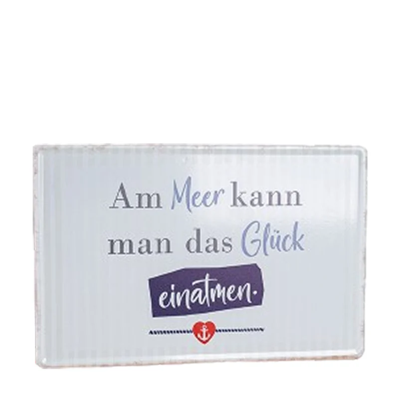 Schild Am Meer kann man das Glück einatmen