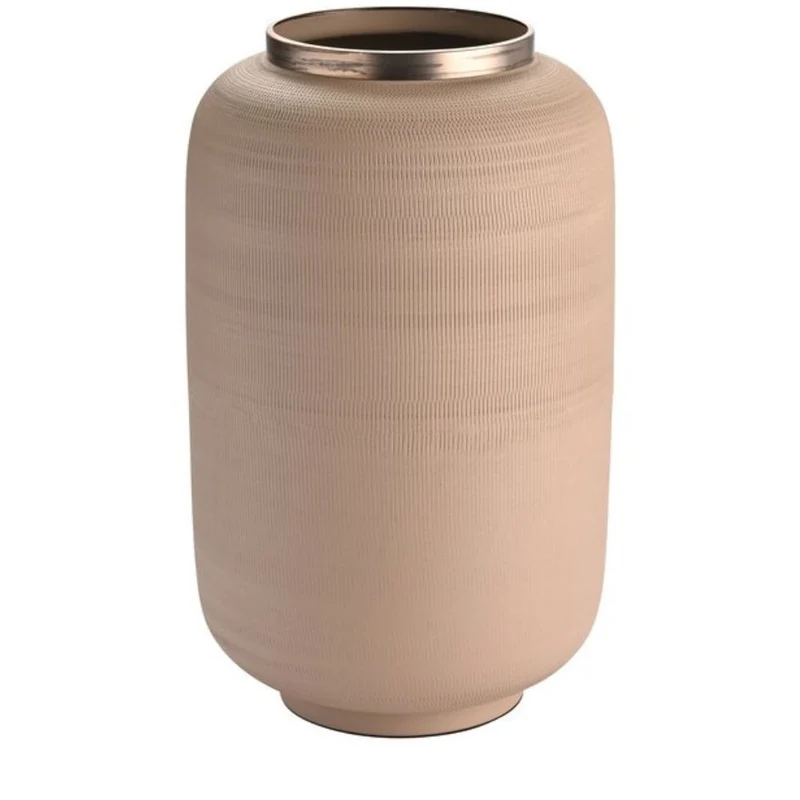 Vase Metall strukturiert sandstone 40 cm