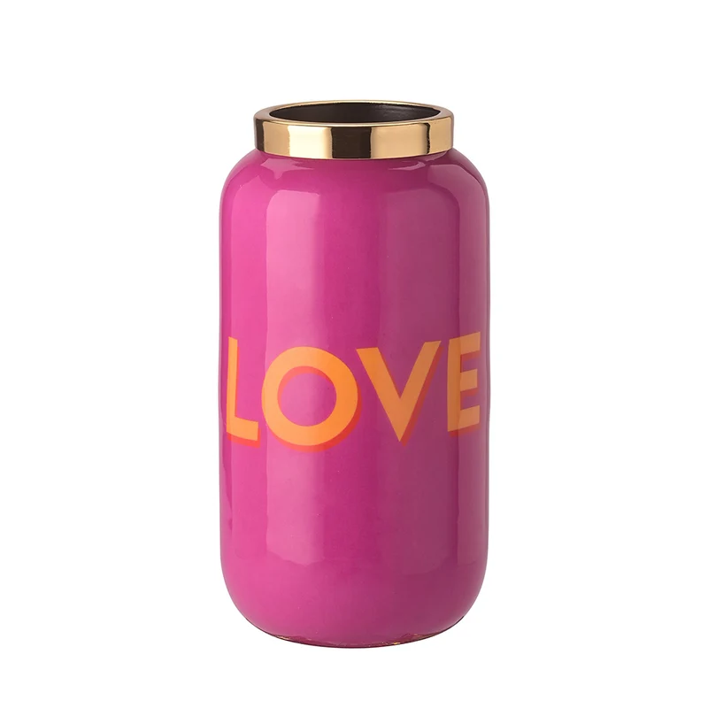 Vase Metall Fuchsia Love 12 cm