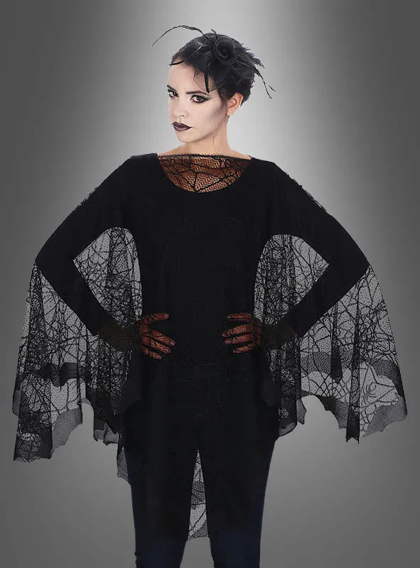 Filigraner Spinnennetz Poncho