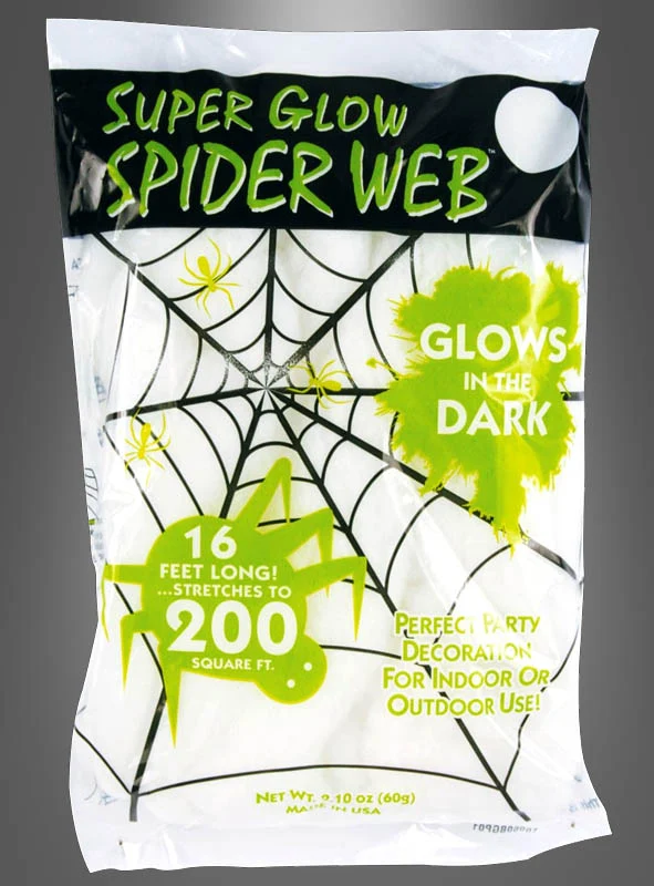 Leuchtendes Spinnennetz Halloween 60 g