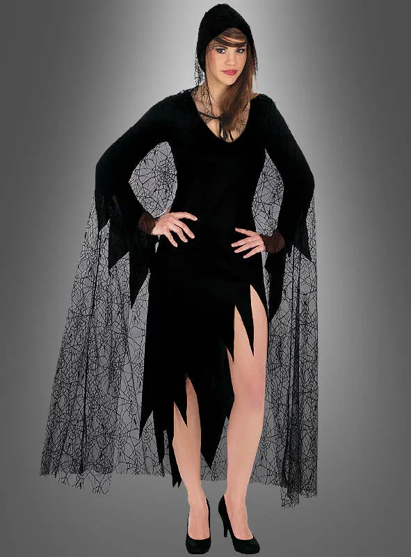 Spinnennetz Cape für Hexen und Vampire