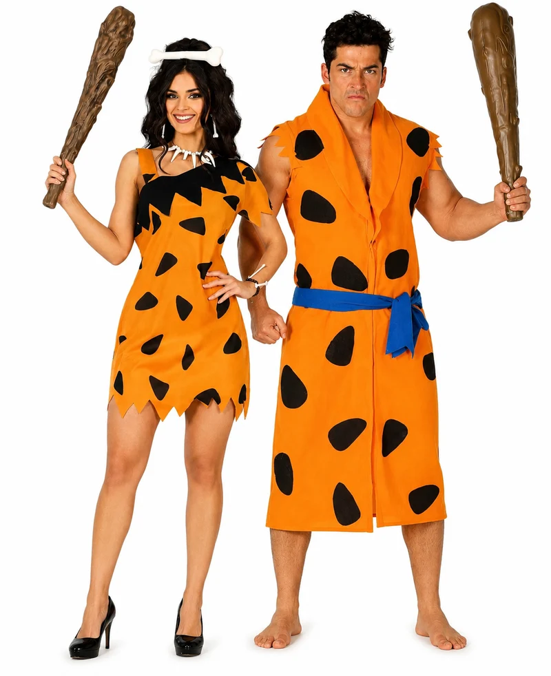 Holbewoner Duo Kostuum Set – Fred Flintstone - Dames & Heren