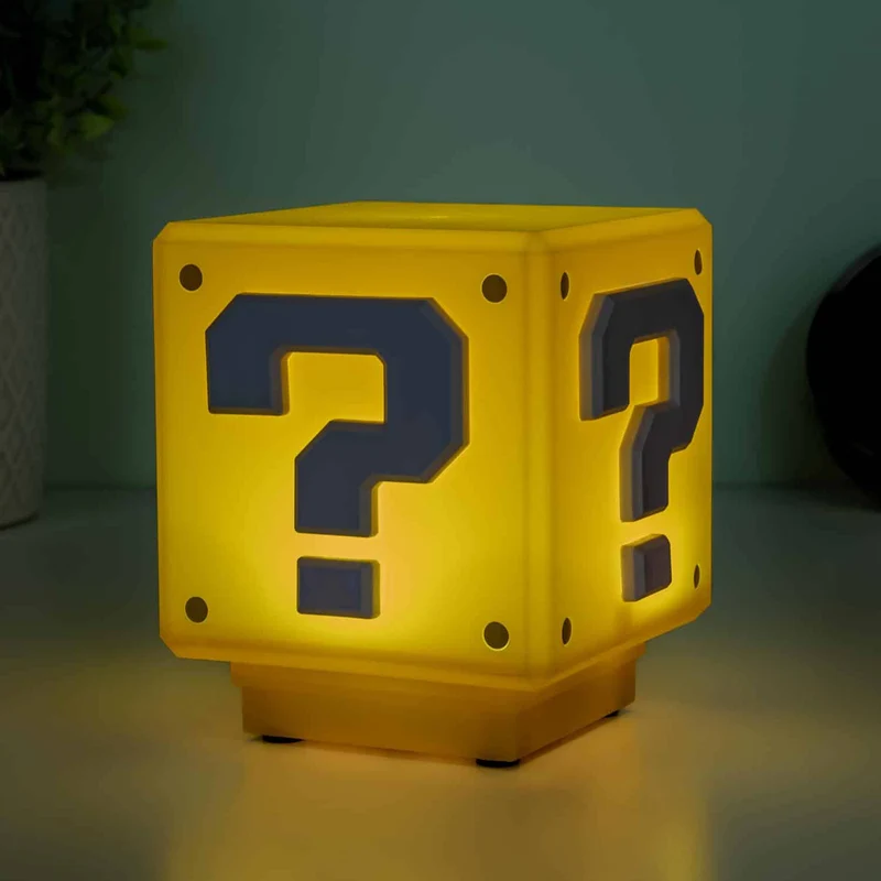 Super Mario Mini Question Block lamp - Met Geluid