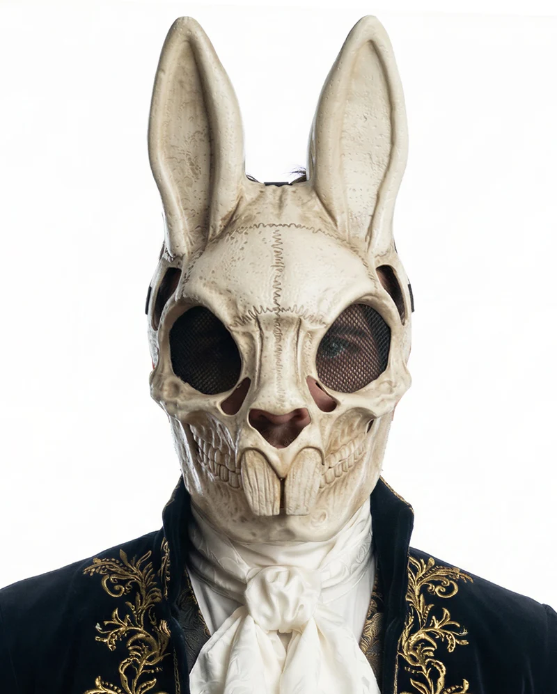 Hasen Skelettschädel Maske