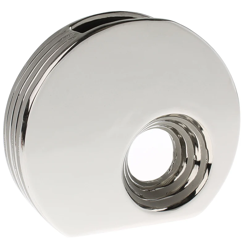 Vase Weiß Silber rund