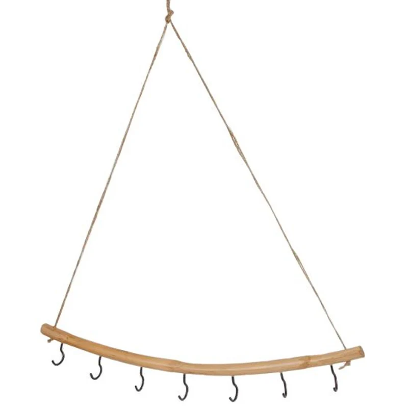 Deko-Ast aus Bambus mit 9 Haken, 50 cm